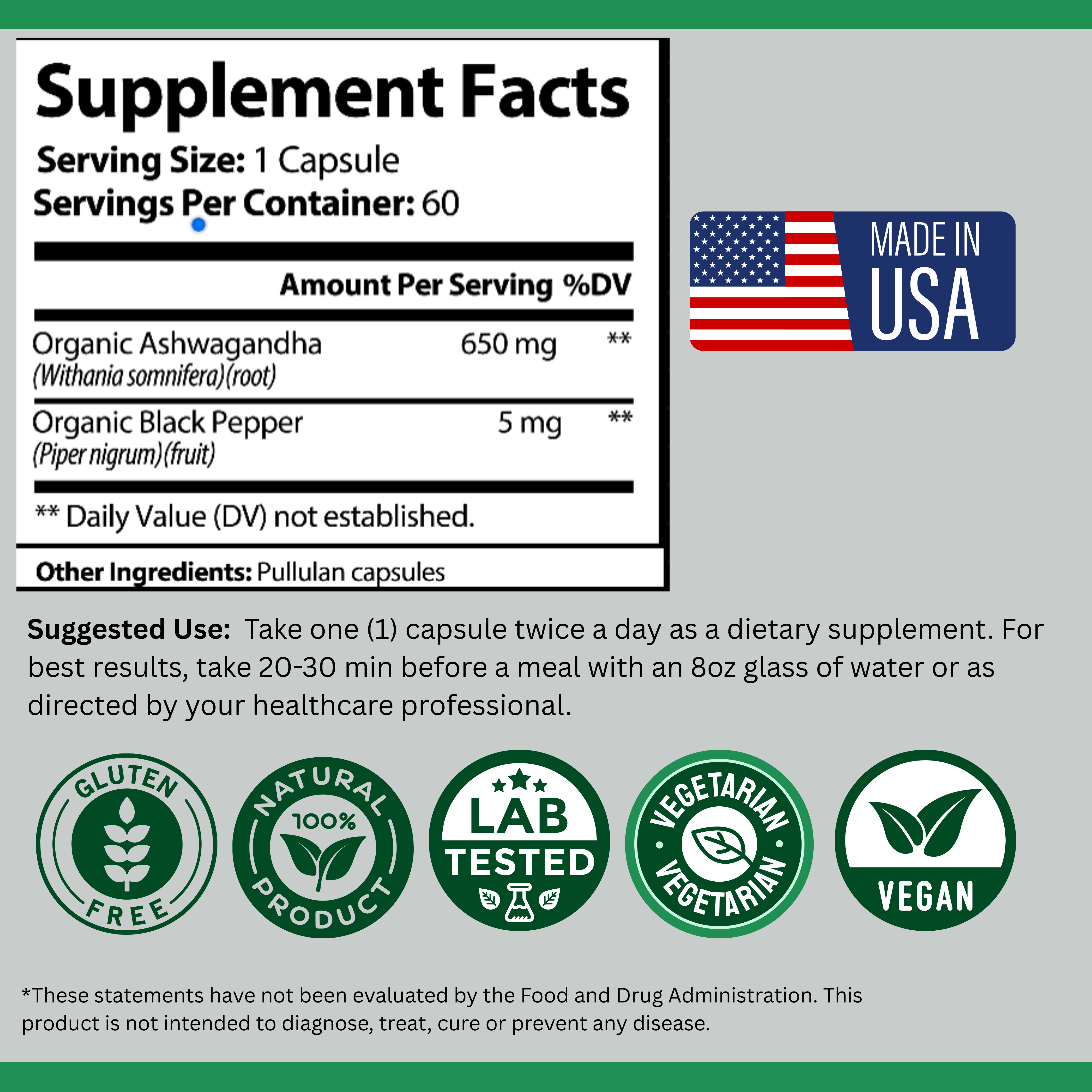 Organic Kali Ashwagandha Capsules